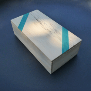 Boîte Couleur Le Plumier en Érable – Bleu Lagon