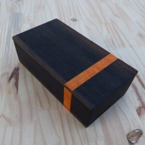 Boîte Noir Couture Le Plumier en Noyer Ébonisé – Orange