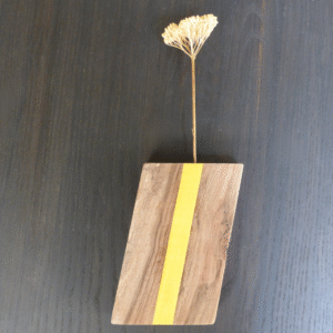 Soliflore Couleur Modèle Élan en Noyer – Jaune d’Or