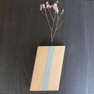 Soliflore Couleur Modèle Élan en Merisier – Bleu Ciel
