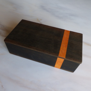 Boîte Noir Couture Le Plumier en Noyer Ébonisé – Orange