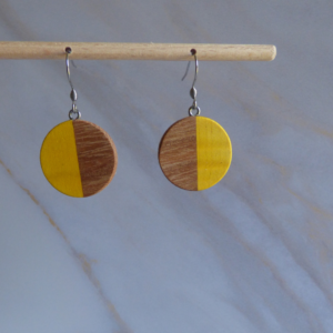Boucle en Orme placage Jaune d&rsquo;Or